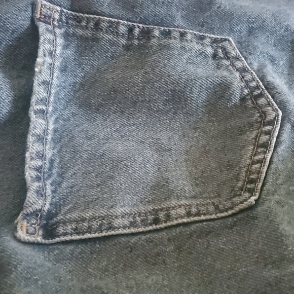 GAP Overalls Shorts Girls Size Xxl Unisex Youth Frayed-hem Blue Jean Shorts - Picture 9 of 9